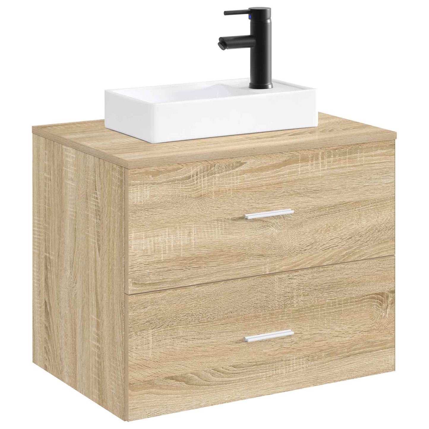 Bathroom Wash Basin Matte Black 40.5 x 22.5 x 11.5 cm Metal