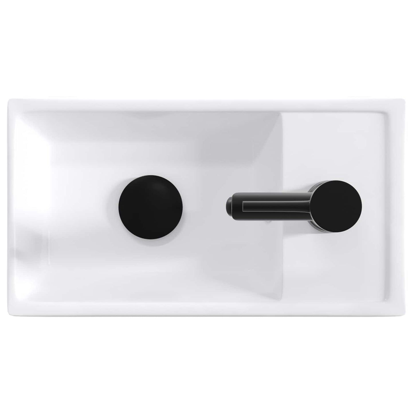Bathroom Wash Basin Matte Black 40.5 x 22.5 x 11.5 cm Metal