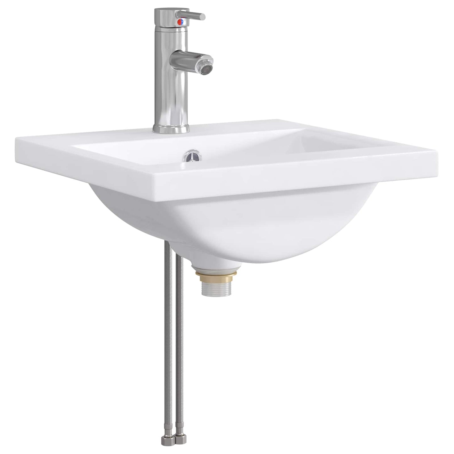 Bathroom Wash Basin Chrome 42 x 40 x 16.5 cm Metal