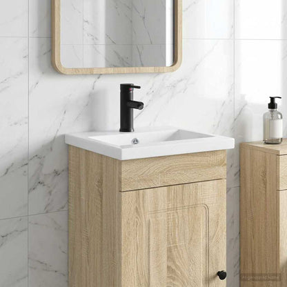 Bathroom Wash Basin Matte Black 42 x 40 x 16.5 cm Metal