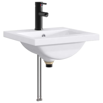 Bathroom Wash Basin Matte Black 42 x 40 x 16.5 cm Metal