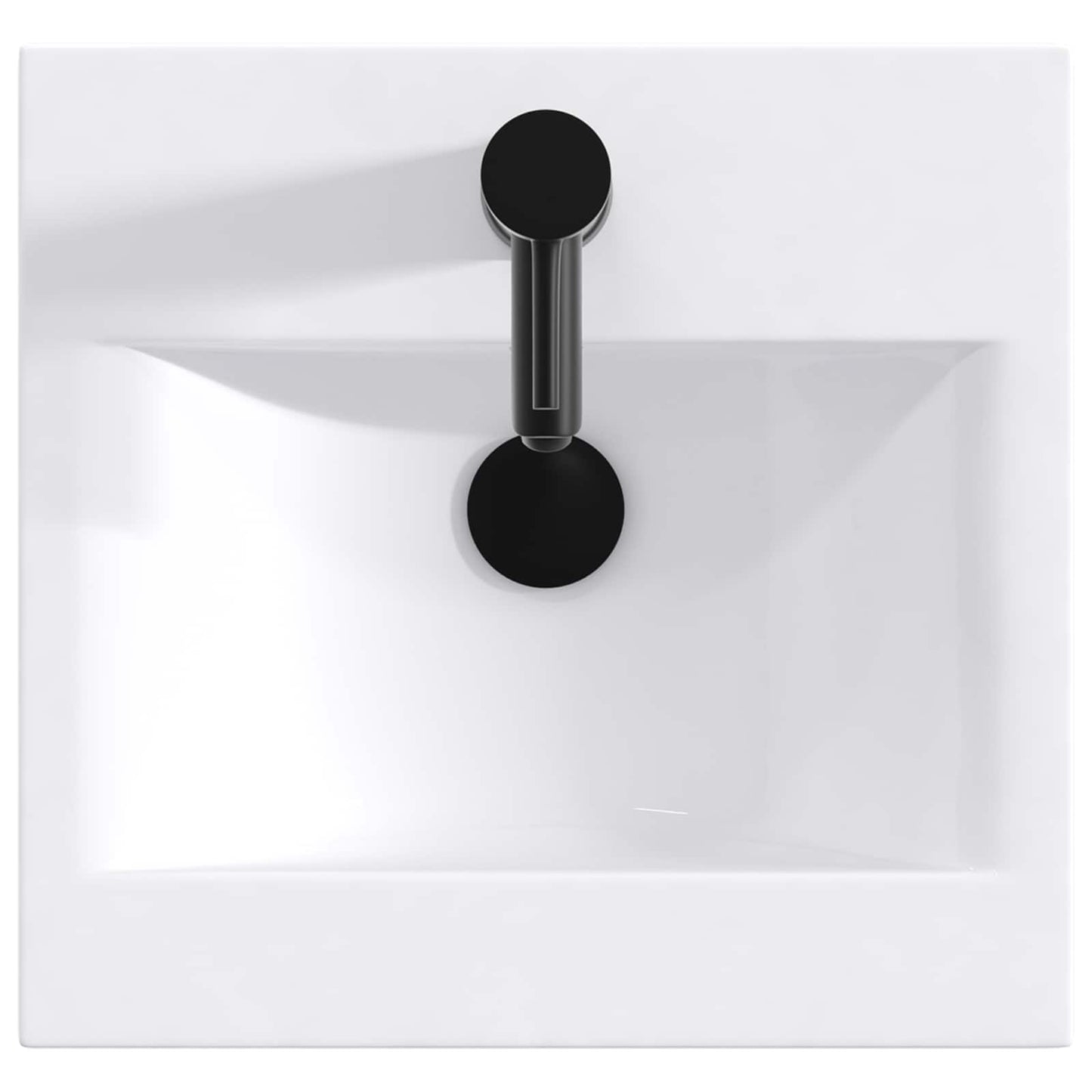 Bathroom Wash Basin Matte Black 42 x 40 x 16.5 cm Metal