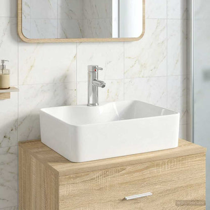Bathroom Wash Basin Chrome 48.5 x 37.5 x 13 cm Metal