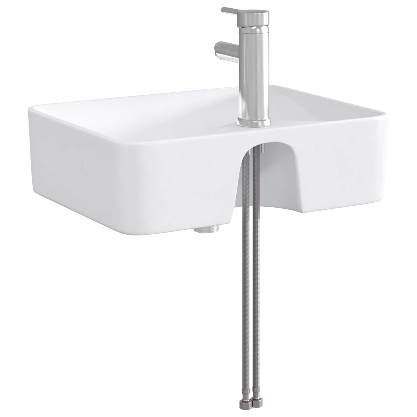 Bathroom Wash Basin Chrome 48.5 x 37.5 x 13 cm Metal