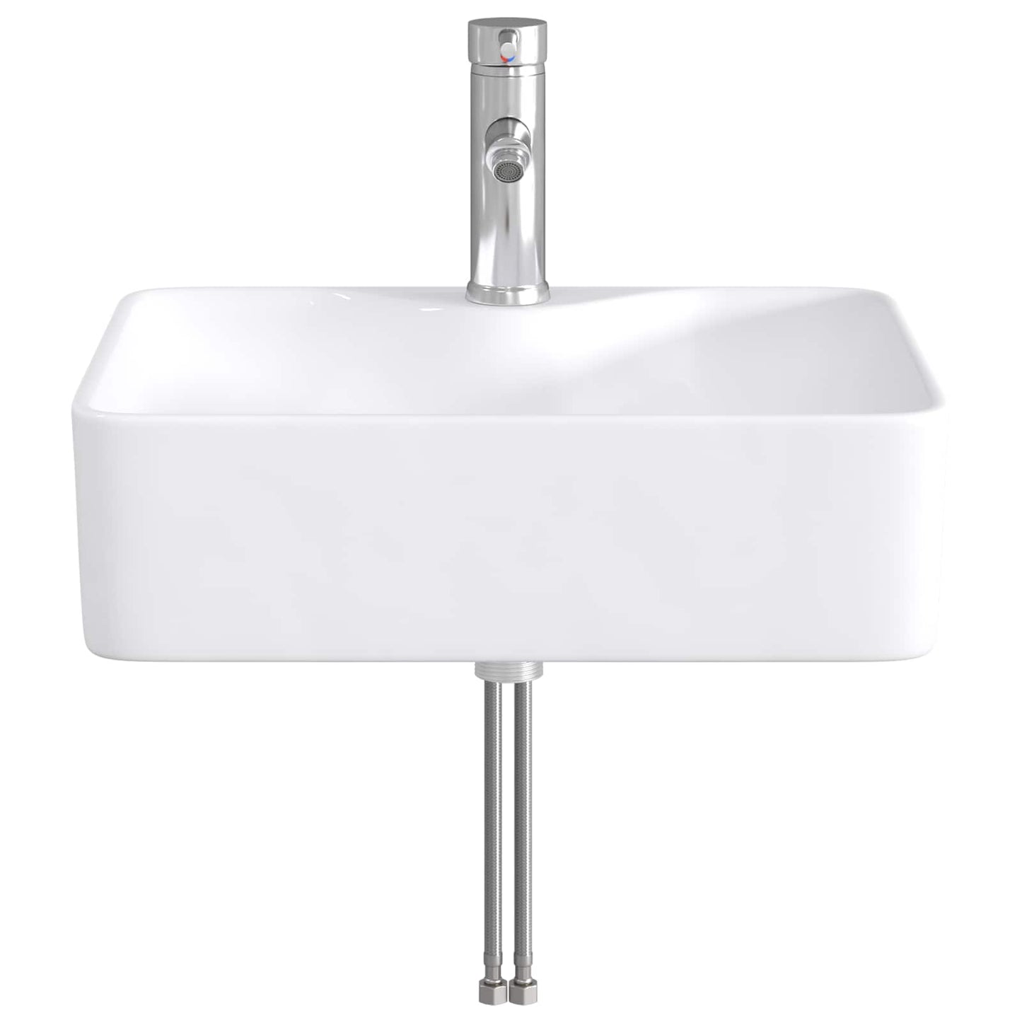 Bathroom Wash Basin Chrome 48.5 x 37.5 x 13 cm Metal