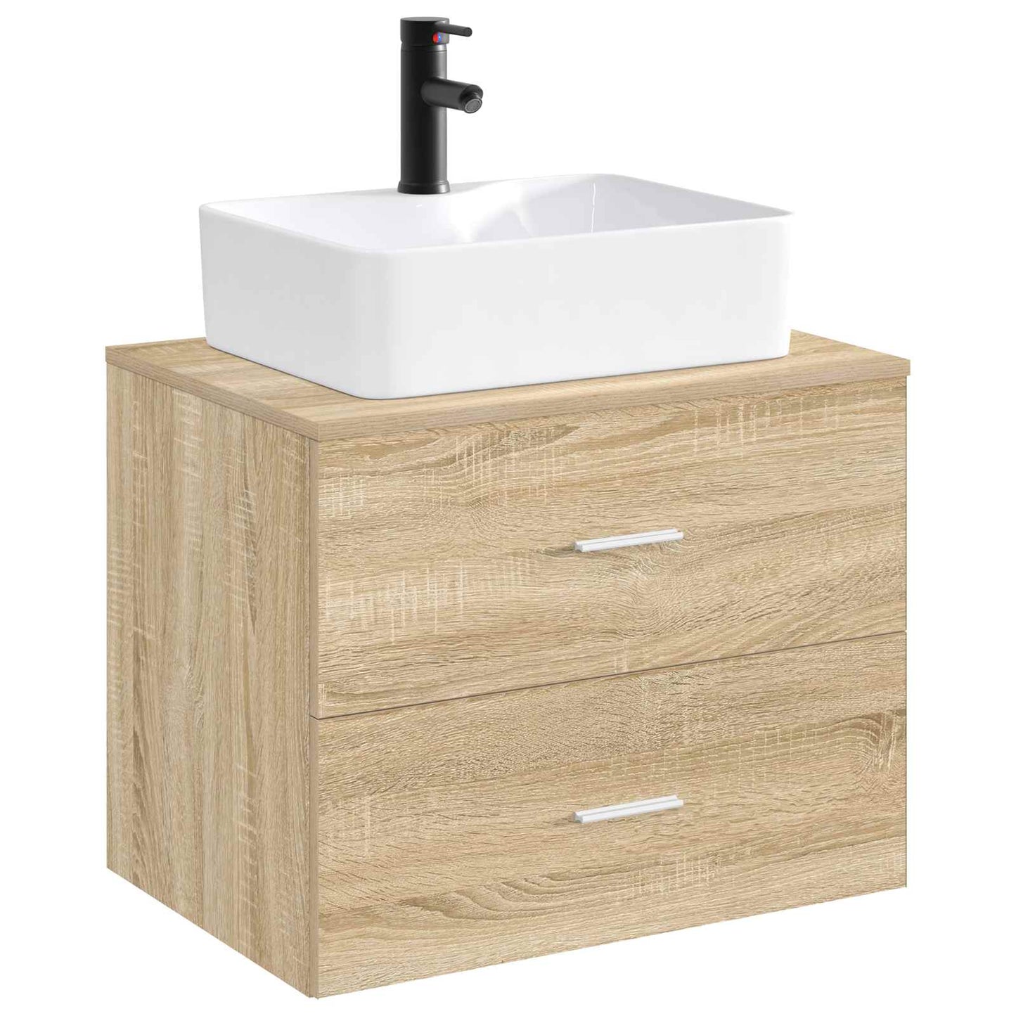 Bathroom Wash Basin Matte Black 48.5 x 37.5 x 13 cm Metal