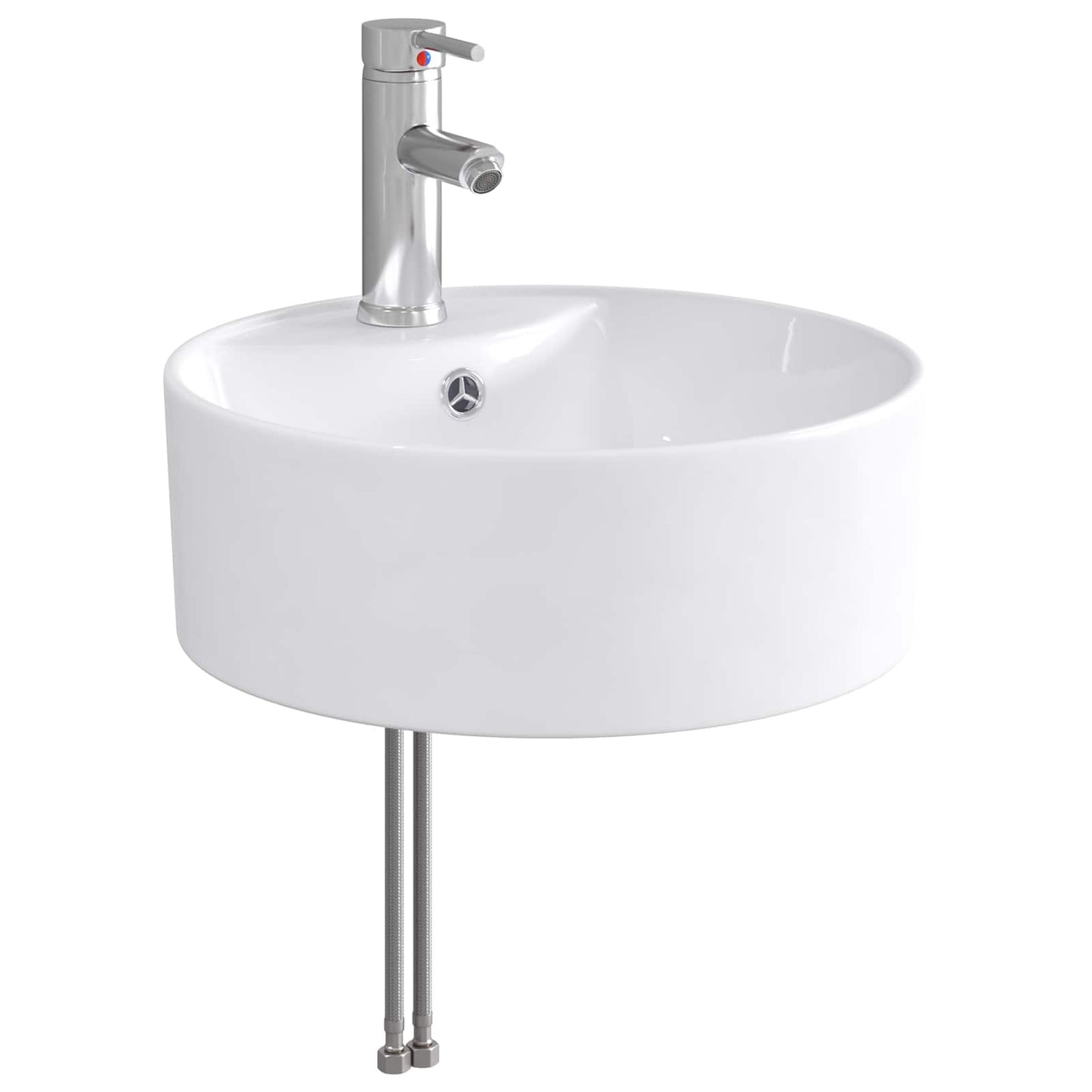 Bathroom Wash Basin Chrome 40.5 x 40.5 x 15 cm Metal