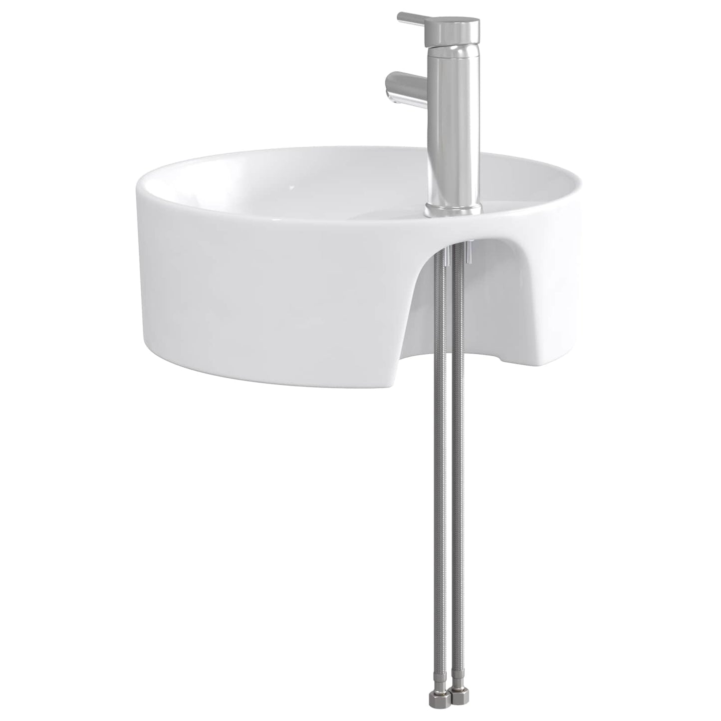 Bathroom Wash Basin Chrome 40.5 x 40.5 x 15 cm Metal