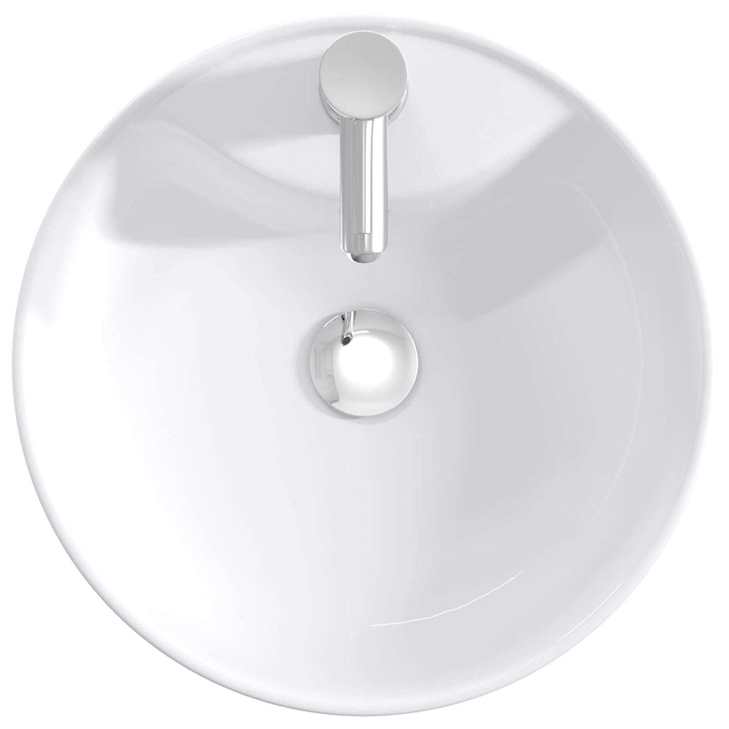 Bathroom Wash Basin Chrome 40.5 x 40.5 x 15 cm Metal