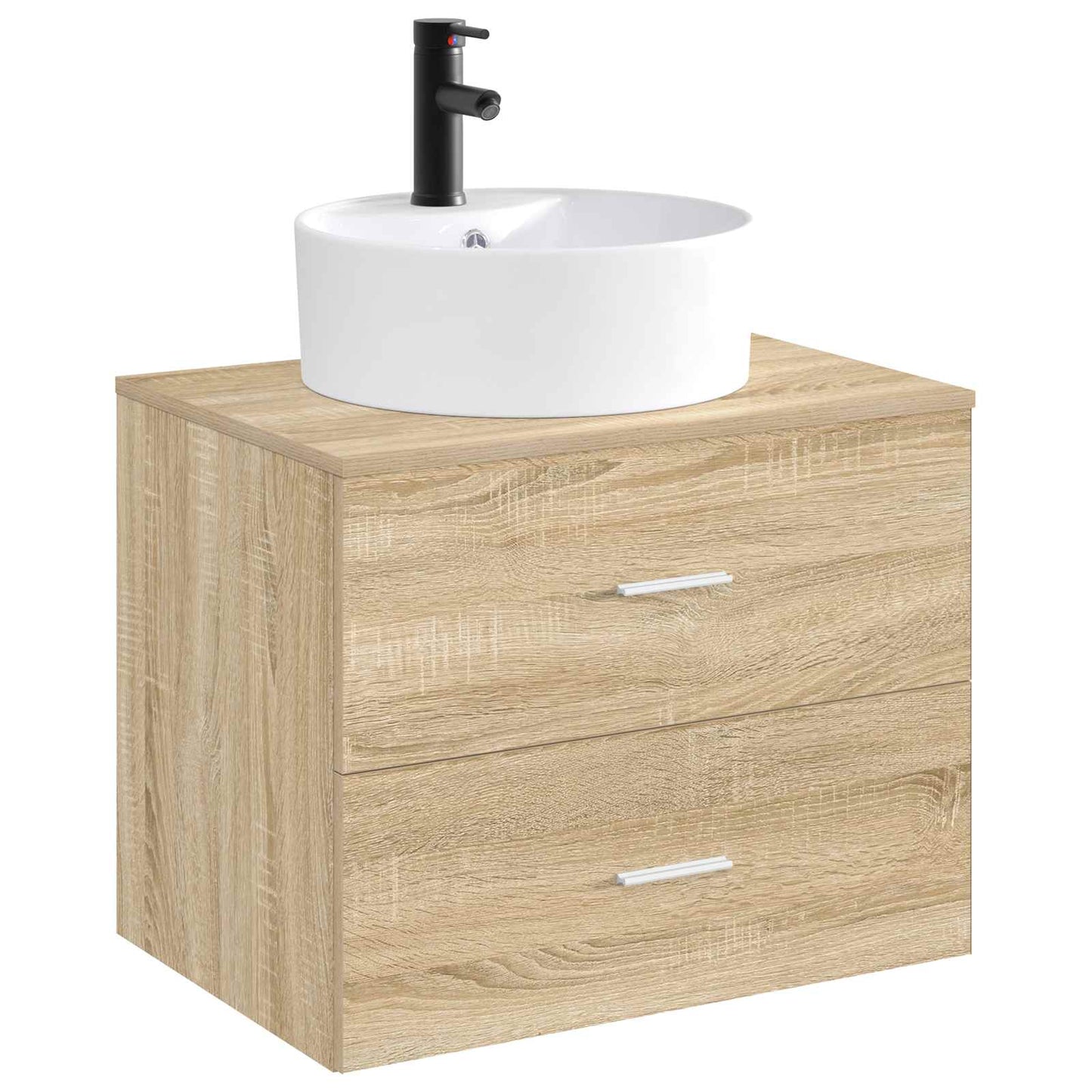 Bathroom Wash Basin Matte Black 40.5 x 40.5 x 15 cm Metal