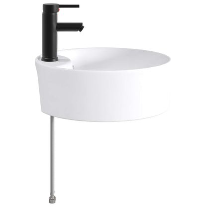 Bathroom Wash Basin Matte Black 40.5 x 40.5 x 15 cm Metal