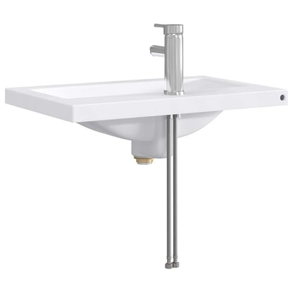 Bathroom Wash Basin Chrome 61 x 40 x 16.5 cm Metal