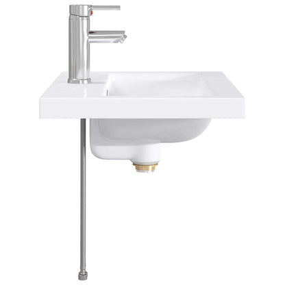 Bathroom Wash Basin Chrome 61 x 40 x 16.5 cm Metal