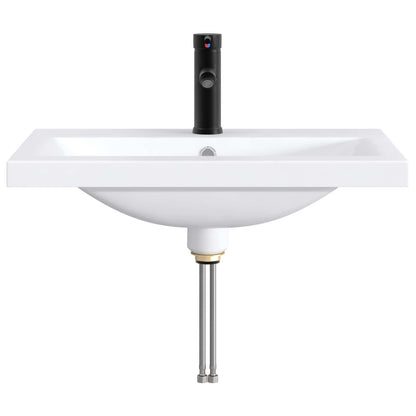 Bathroom Wash Basin Matte Black 61 x 40 x 16.5 cm Metal