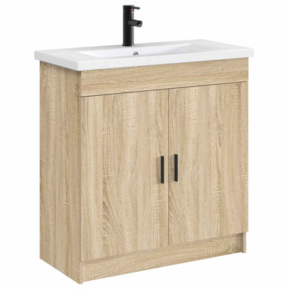 Bathroom Wash Basin Matte Black 81 x 40 x 17.5 cm Metal