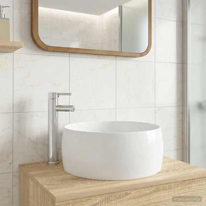 Bathroom Wash Basin Chrome 38.5 x 38.5 x 16 cm Metal