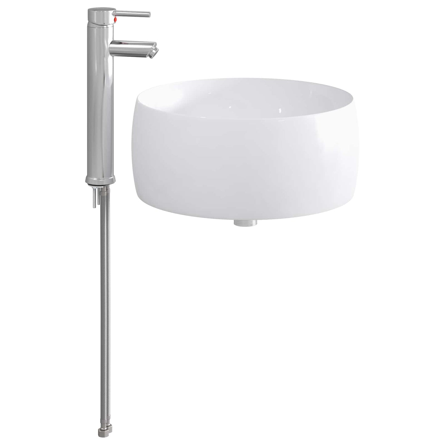 Bathroom Wash Basin Chrome 38.5 x 38.5 x 16 cm Metal