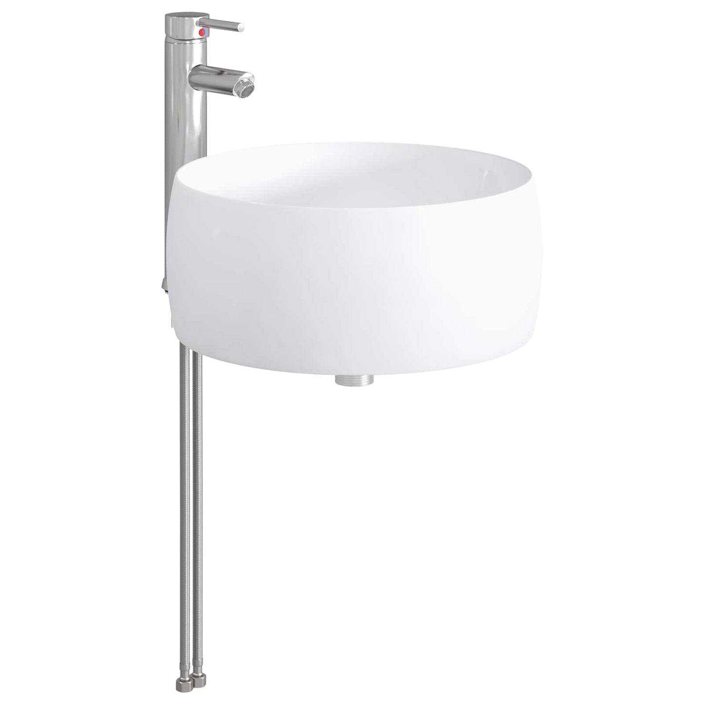 Bathroom Wash Basin Chrome 38.5 x 38.5 x 16 cm Metal