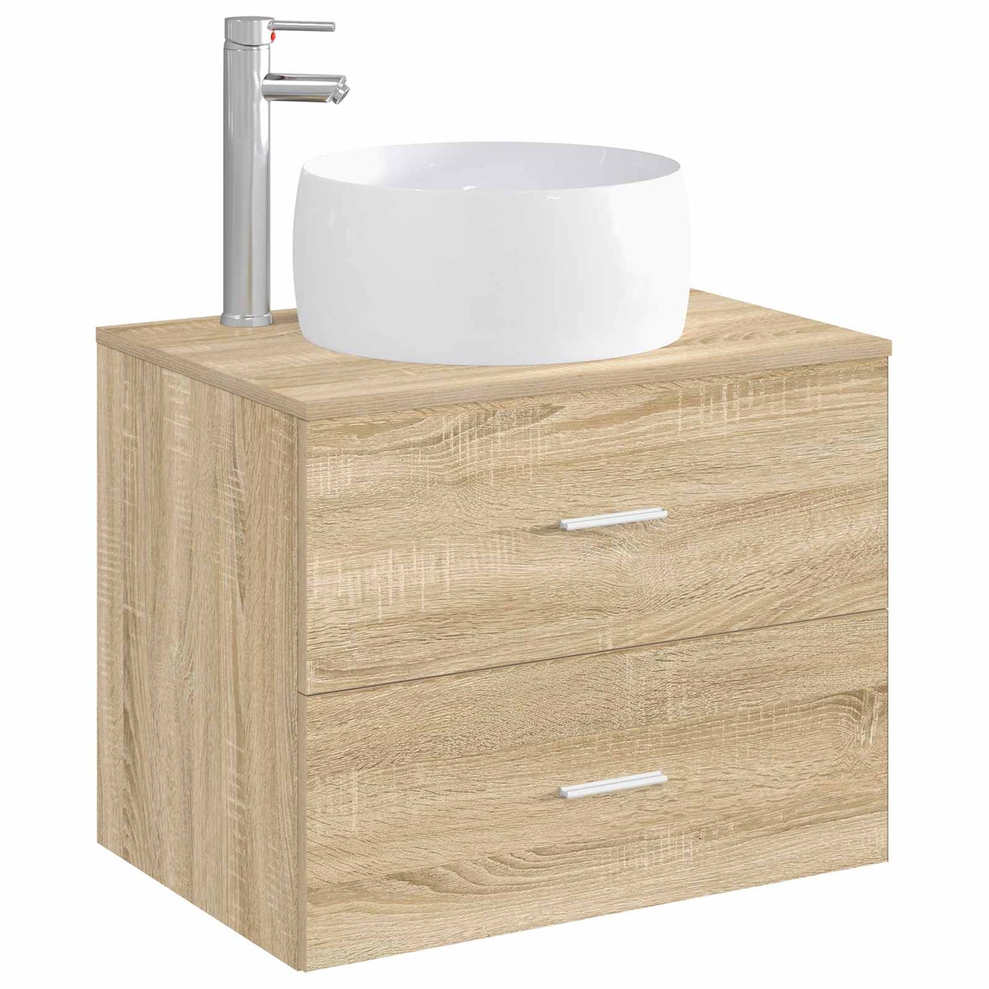 Bathroom Wash Basin Chrome 38.5 x 38.5 x 16 cm Metal