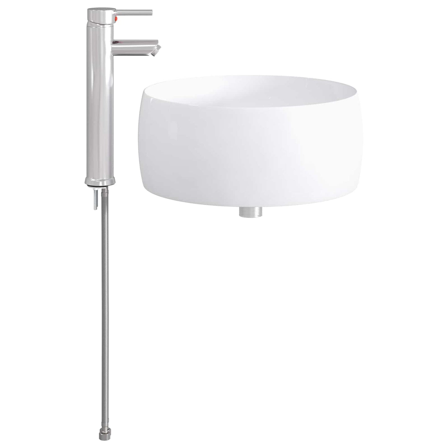Bathroom Wash Basin Chrome 38.5 x 38.5 x 16 cm Metal