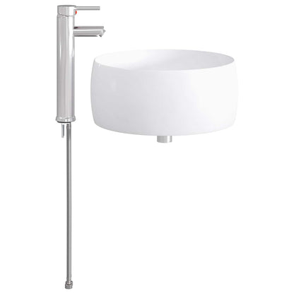 Bathroom Wash Basin Chrome 38.5 x 38.5 x 16 cm Metal