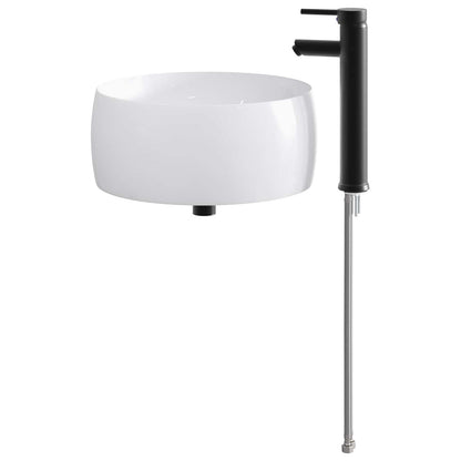 Bathroom Wash Basin Matte Black 38.5 x 38.5 x 16 cm Metal