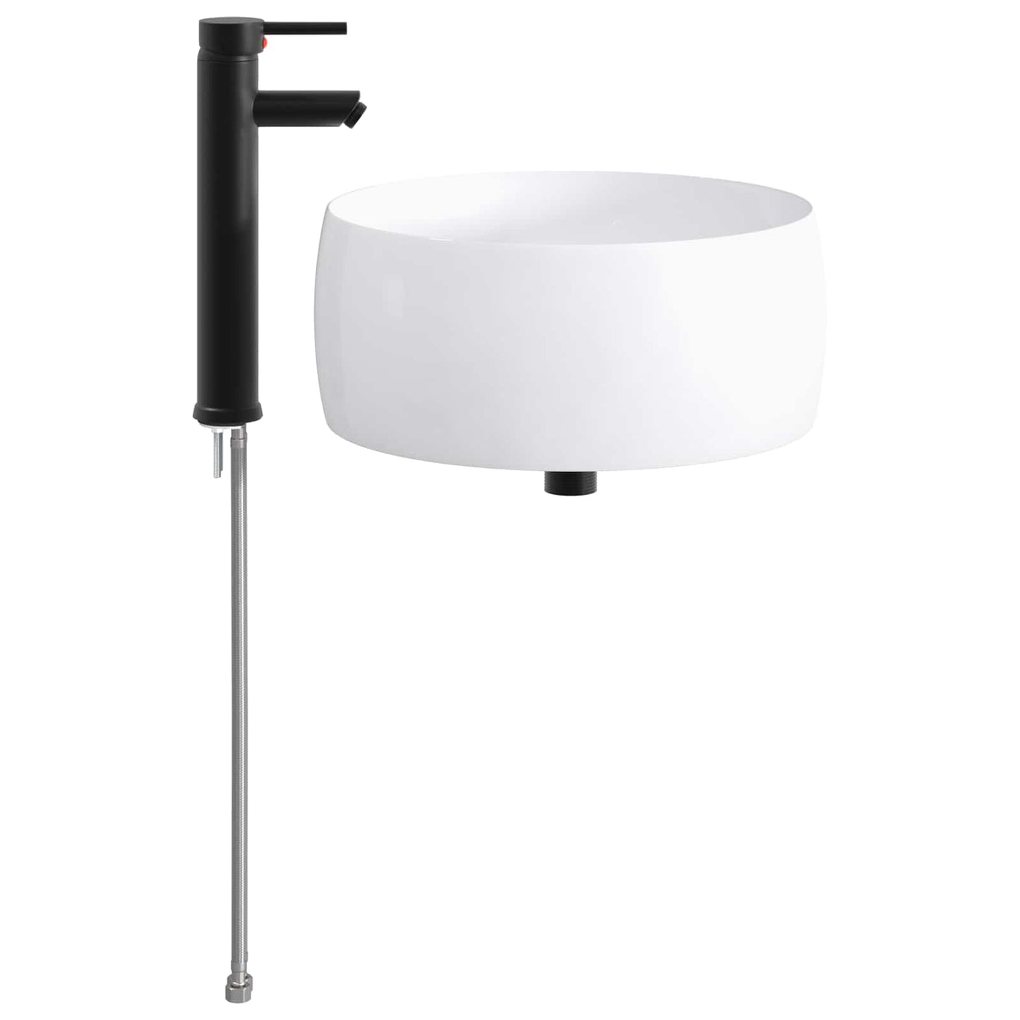 Bathroom Wash Basin Matte Black 38.5 x 38.5 x 16 cm Metal