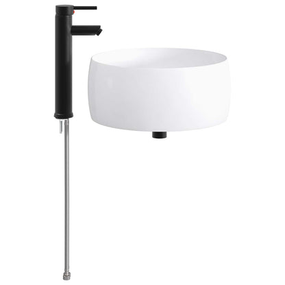 Bathroom Wash Basin Matte Black 38.5 x 38.5 x 16 cm Metal