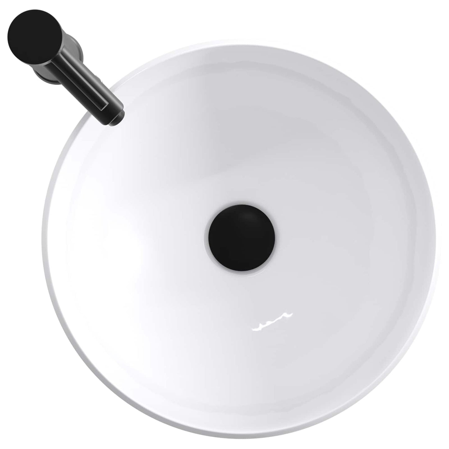 Bathroom Wash Basin Matte Black 38.5 x 38.5 x 16 cm Metal