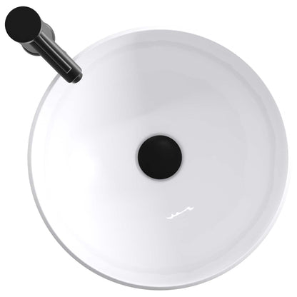 Bathroom Wash Basin Matte Black 38.5 x 38.5 x 16 cm Metal