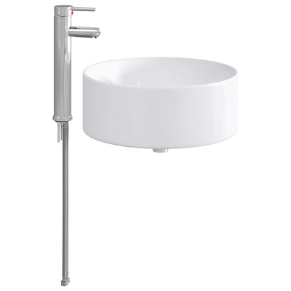 Bathroom Wash Basin Chrome 40.5 x 40.5 x 15.5 cm Metal