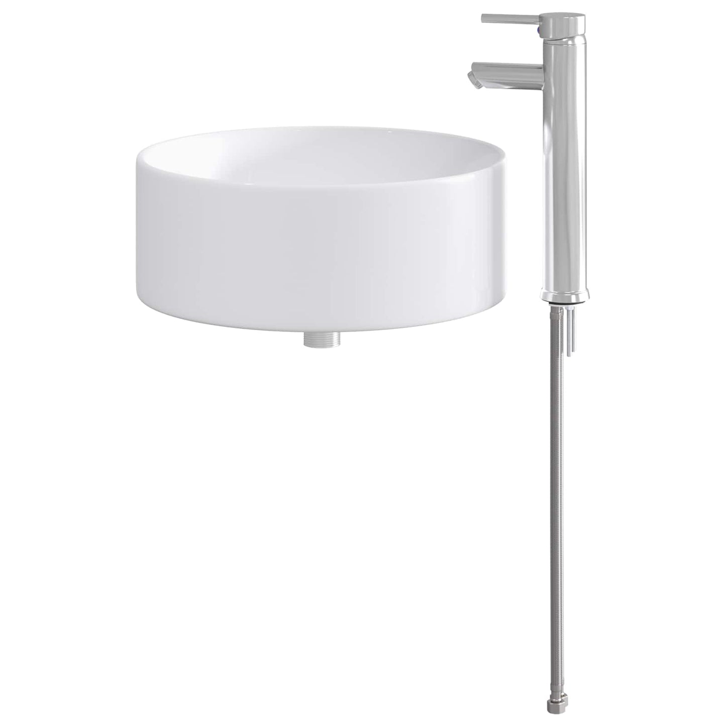 Bathroom Wash Basin Chrome 40.5 x 40.5 x 15.5 cm Metal