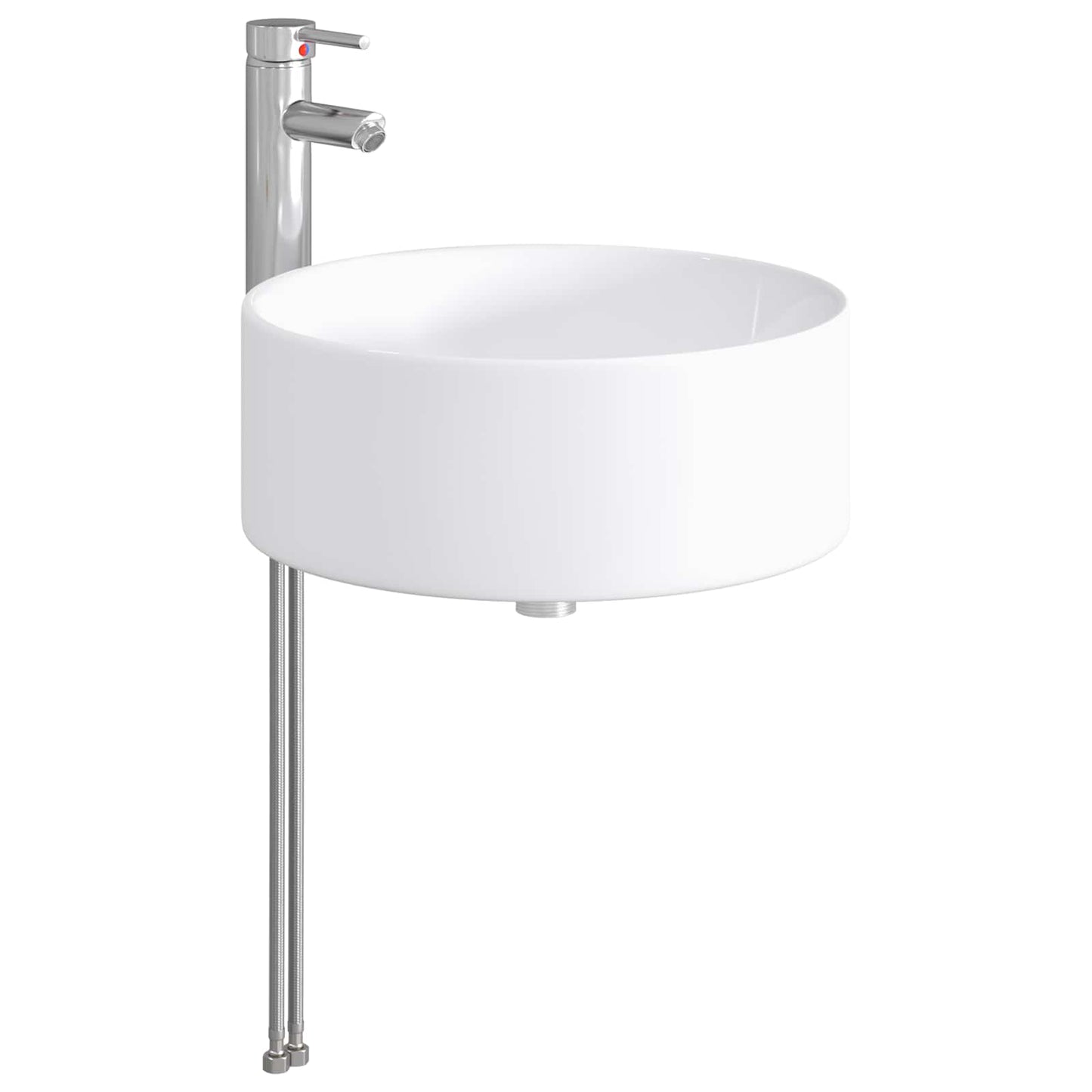 Bathroom Wash Basin Chrome 40.5 x 40.5 x 15.5 cm Metal