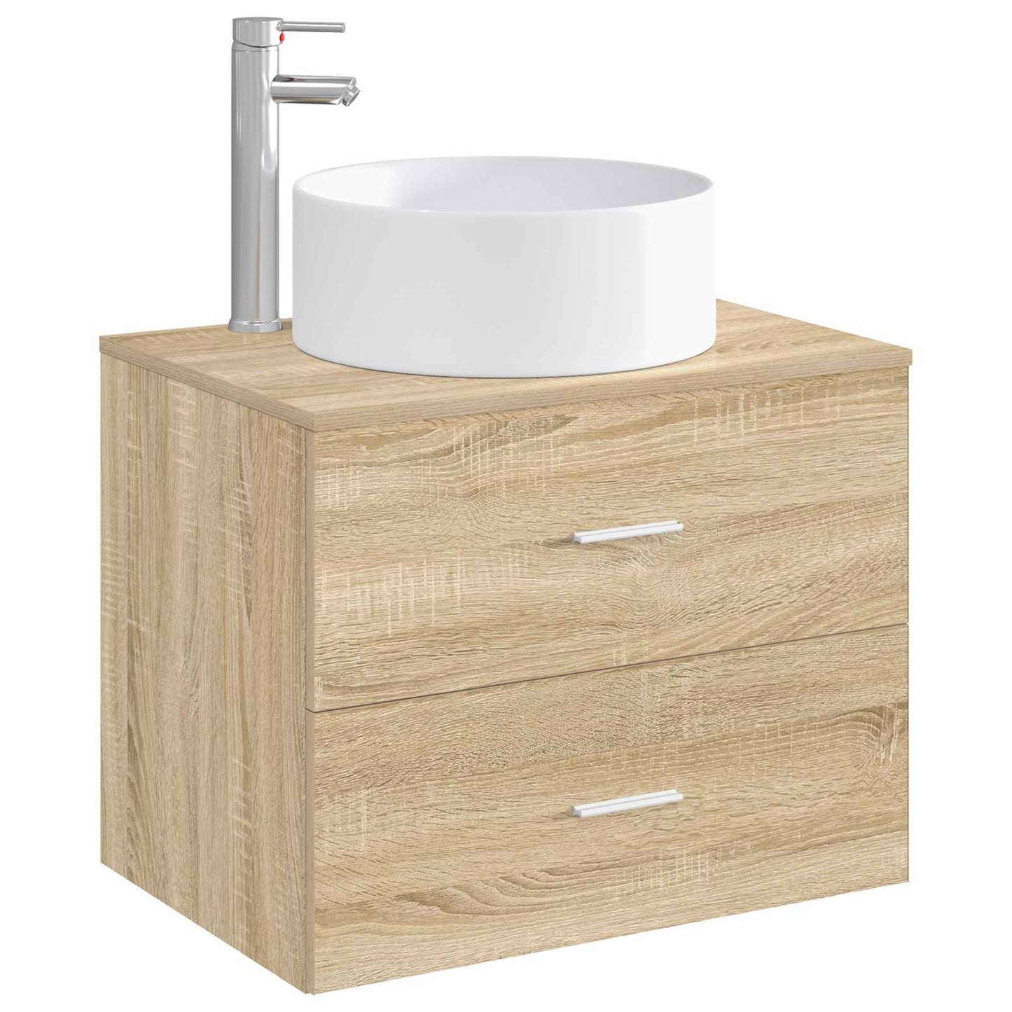 Bathroom Wash Basin Chrome 40.5 x 40.5 x 15.5 cm Metal