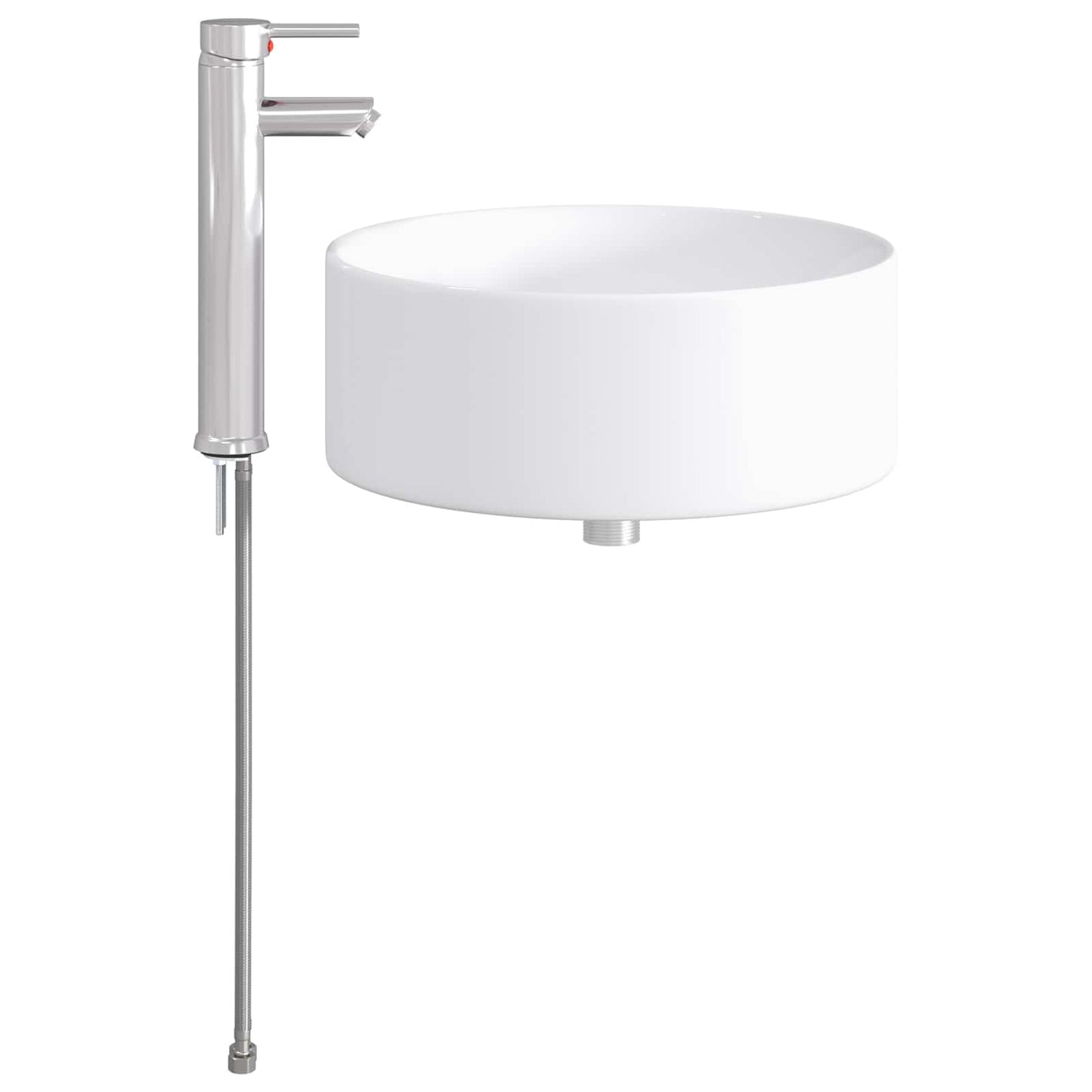Bathroom Wash Basin Chrome 40.5 x 40.5 x 15.5 cm Metal