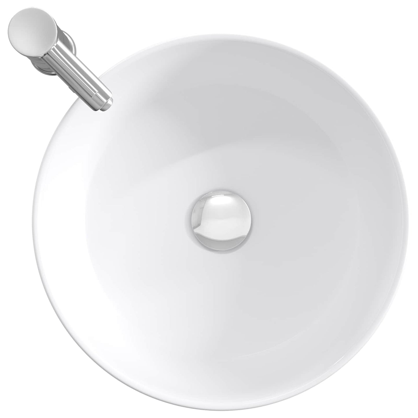 Bathroom Wash Basin Chrome 40.5 x 40.5 x 15.5 cm Metal