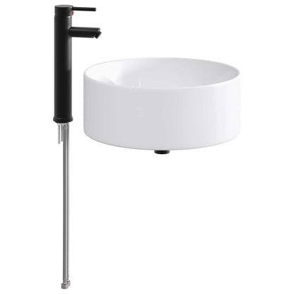 Bathroom Wash Basin Matte Black 40.5 x 40.5 x 15.5 cm Metal