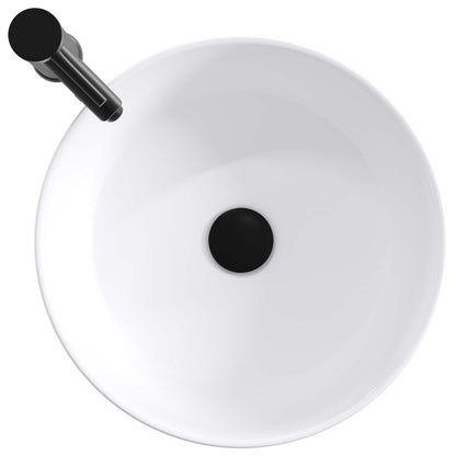 Bathroom Wash Basin Matte Black 40.5 x 40.5 x 15.5 cm Metal