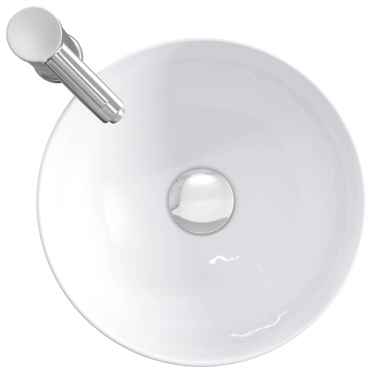 Bathroom Wash Basin Chrome 32 x 32 x 13 cm Metal