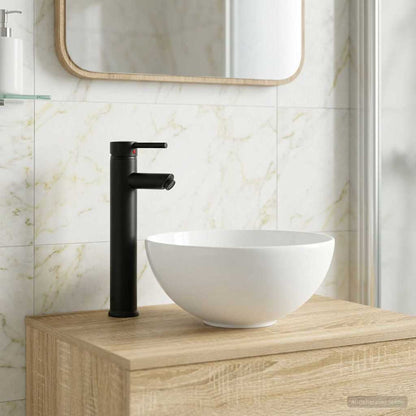 Bathroom Wash Basin Matte Black 32 x 32 x 13 cm Metal