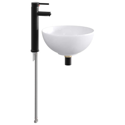 Bathroom Wash Basin Matte Black 32 x 32 x 13 cm Metal