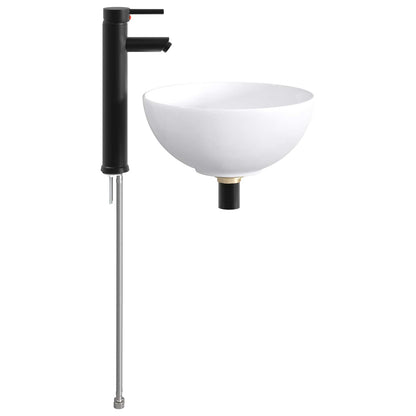 Bathroom Wash Basin Matte Black 32 x 32 x 13 cm Metal