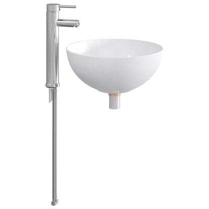 Bathroom Wash Basin Chrome 35.5 x 35.5 x 14.5 cm Metal