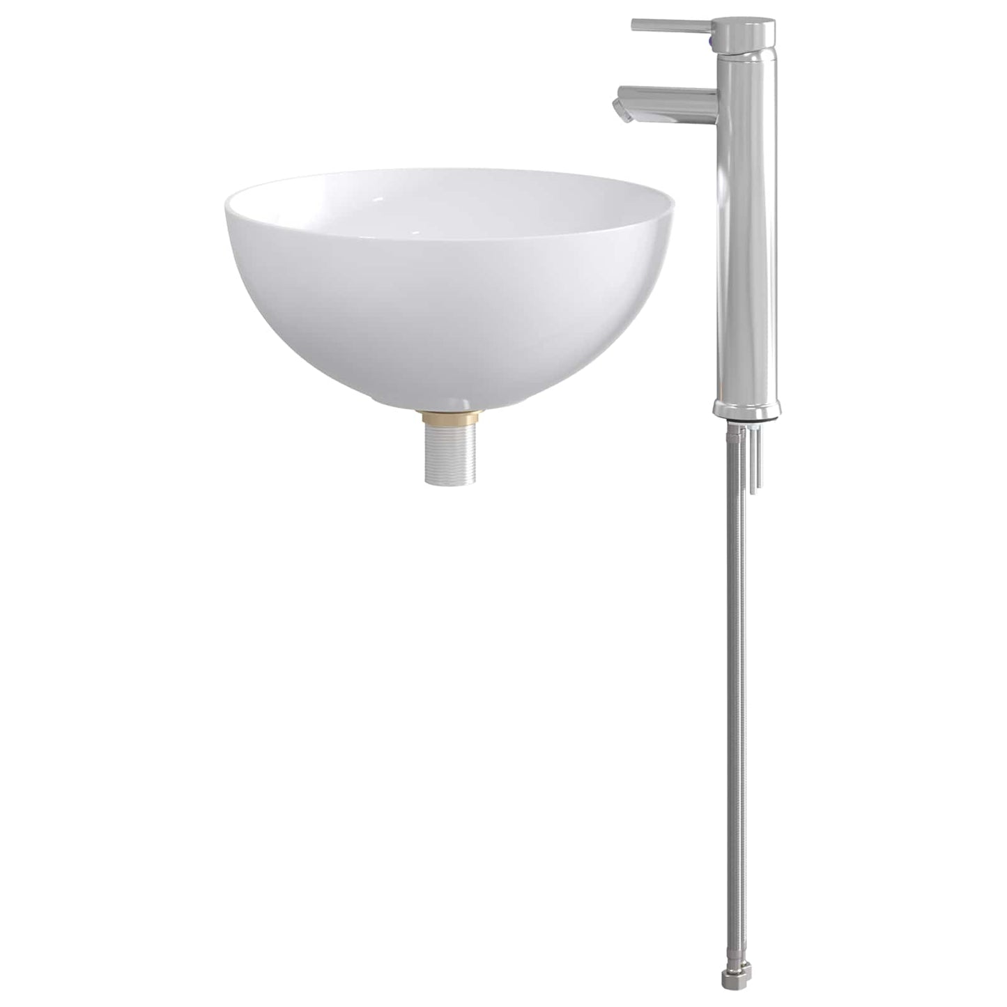 Bathroom Wash Basin Chrome 35.5 x 35.5 x 14.5 cm Metal