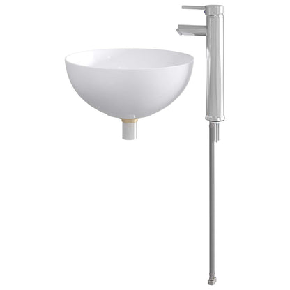 Bathroom Wash Basin Chrome 35.5 x 35.5 x 14.5 cm Metal