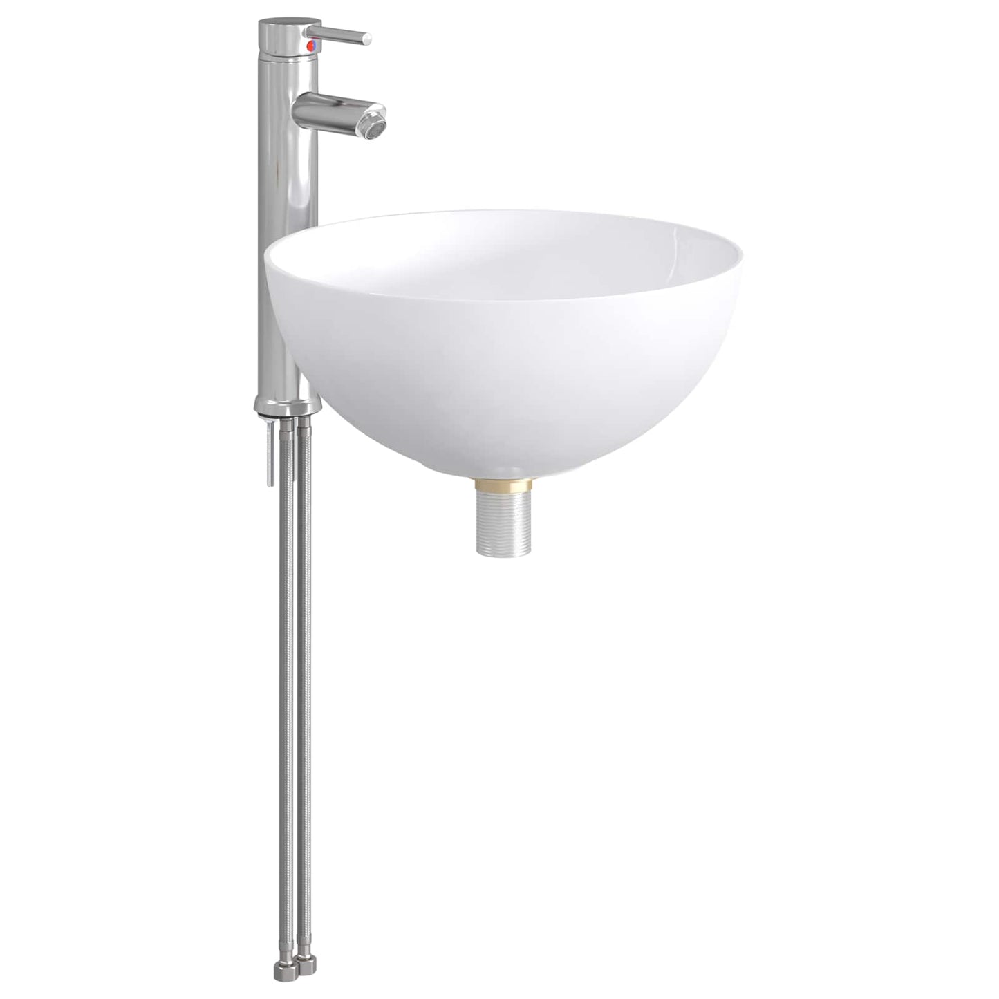 Bathroom Wash Basin Chrome 35.5 x 35.5 x 14.5 cm Metal