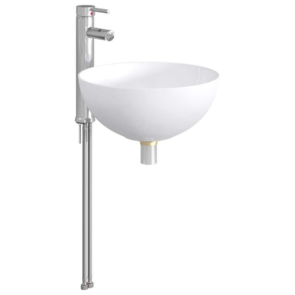 Bathroom Wash Basin Chrome 35.5 x 35.5 x 14.5 cm Metal
