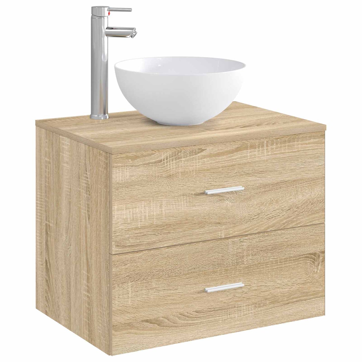 Bathroom Wash Basin Chrome 35.5 x 35.5 x 14.5 cm Metal