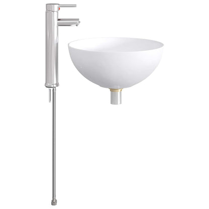 Bathroom Wash Basin Chrome 35.5 x 35.5 x 14.5 cm Metal