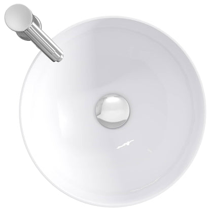 Bathroom Wash Basin Chrome 35.5 x 35.5 x 14.5 cm Metal